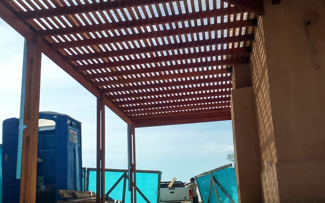 pergola de madera perimetral